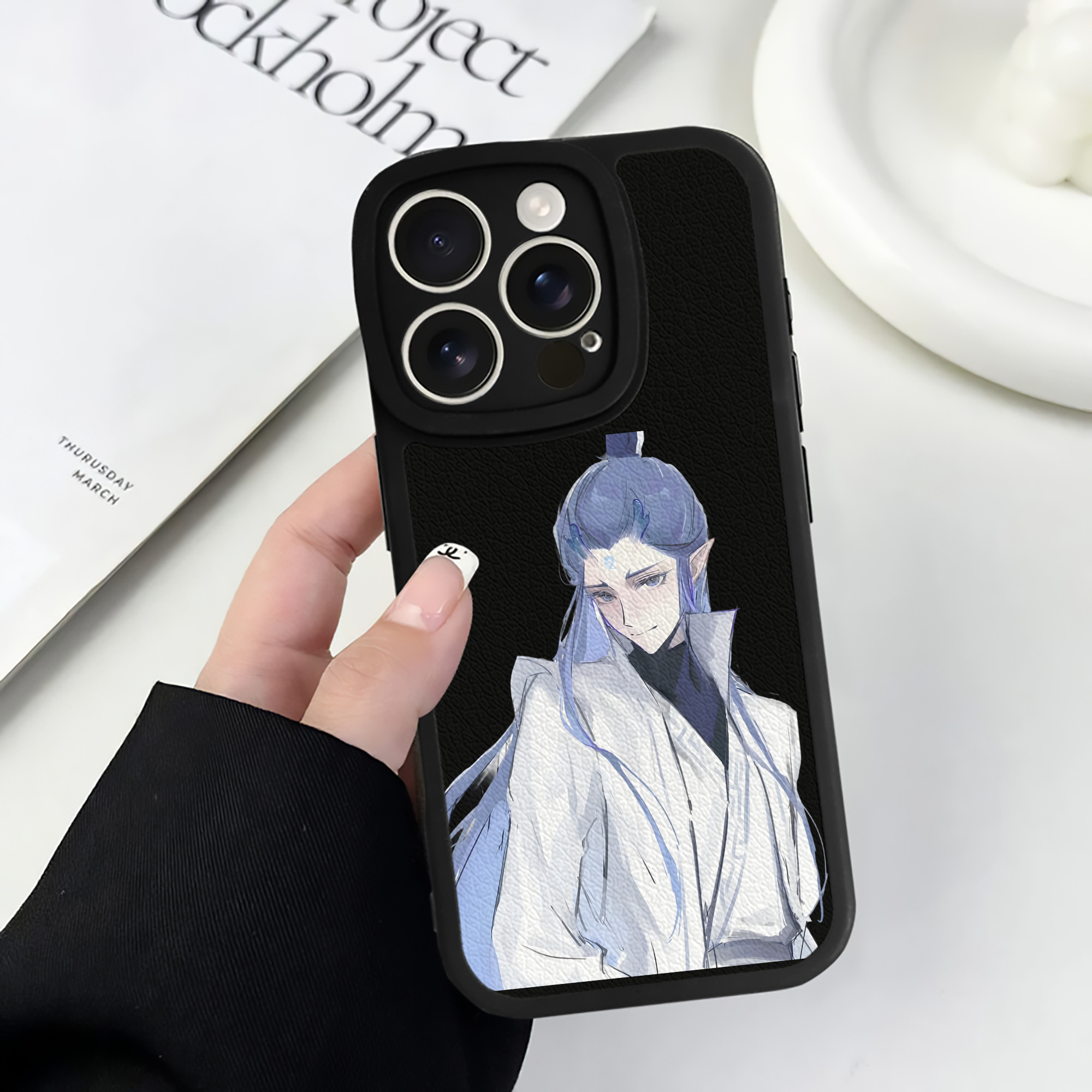 （画像用） Ne Zha 2 ナタ 魔童の大暴れ 【iPhone 16シリーズ対応】シリコンスマホケース（レザー調） 材質：シリコン